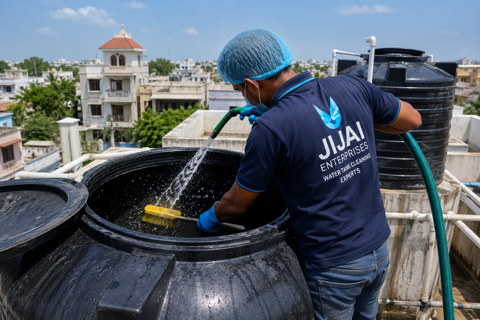 Overhead Water Tank Cleaning